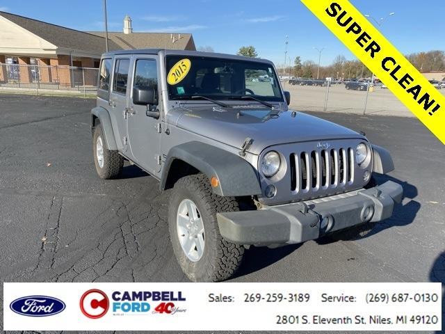 used 2015 Jeep Wrangler Unlimited car, priced at $16,593