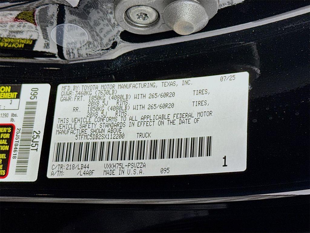 new 2025 Toyota Tundra Hybrid car, priced at $77,954