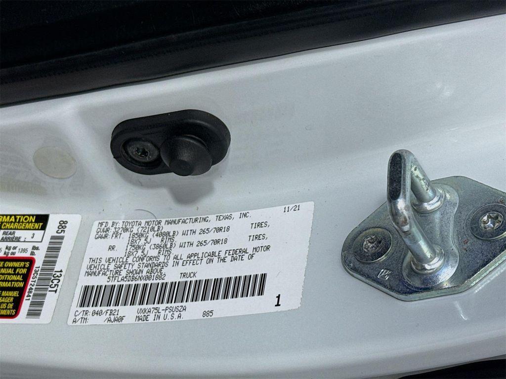 used 2022 Toyota Tundra car, priced at $38,600