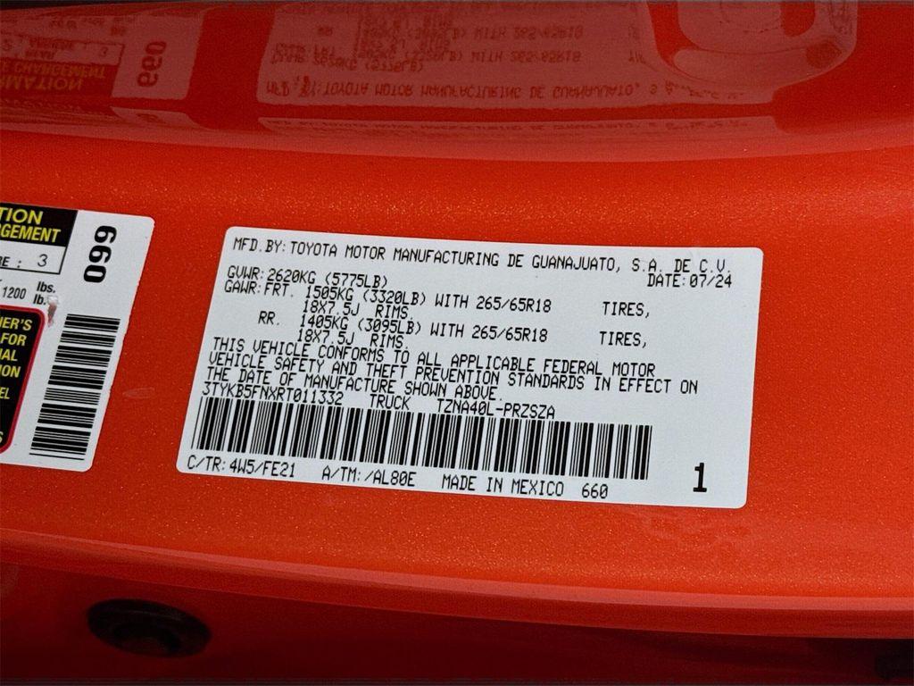 used 2024 Toyota Tacoma car, priced at $35,850