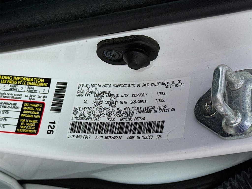 used 2021 Toyota Tacoma car, priced at $34,208