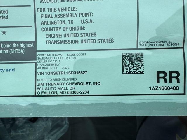 new 2025 Chevrolet Tahoe car, priced at $89,225