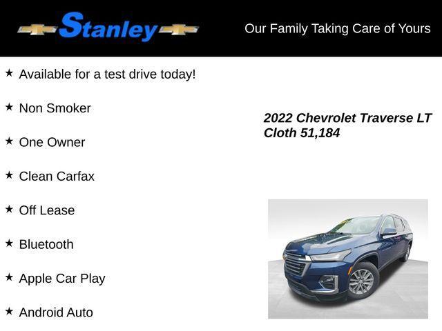 used 2022 Chevrolet Traverse car, priced at $27,786