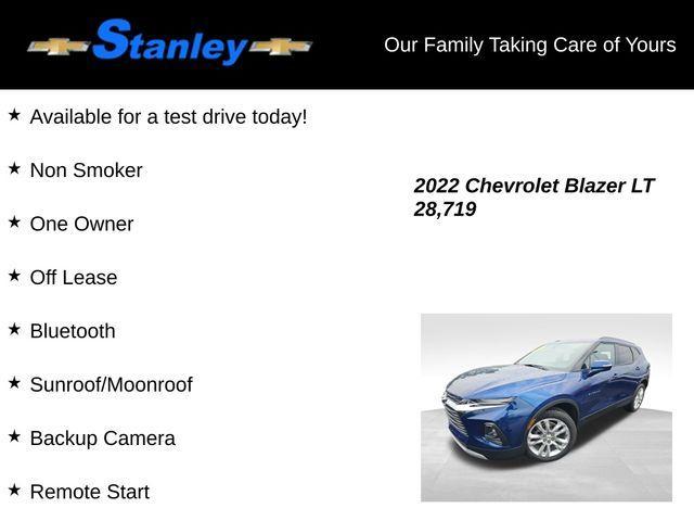 used 2022 Chevrolet Blazer car, priced at $26,370