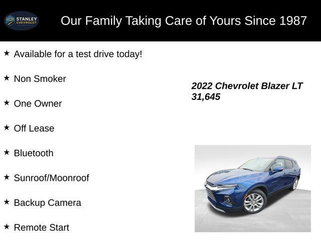 used 2022 Chevrolet Blazer car, priced at $26,154