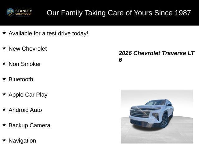 new 2026 Chevrolet Traverse car, priced at $44,154