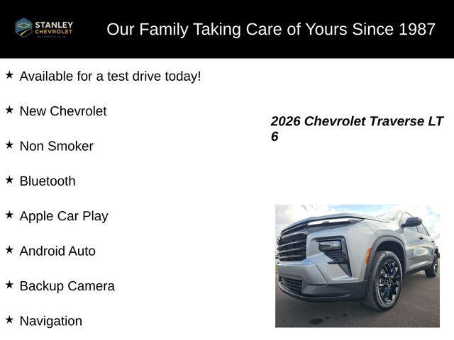 new 2026 Chevrolet Traverse car, priced at $45,995