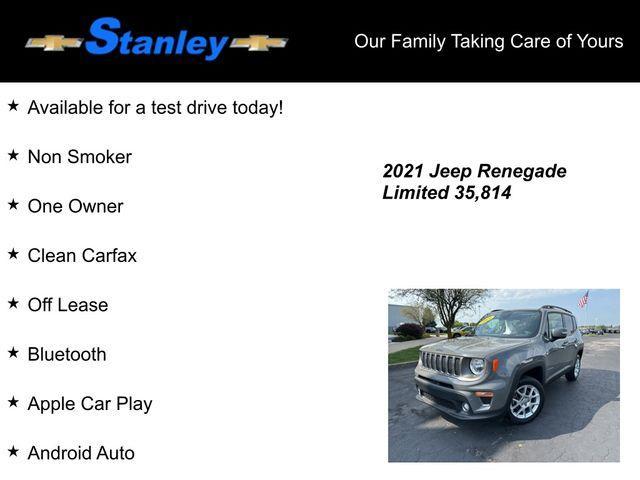 used 2021 Jeep Renegade car, priced at $21,953