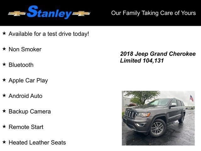 used 2018 Jeep Grand Cherokee car, priced at $17,533