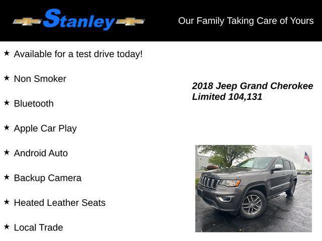 used 2018 Jeep Grand Cherokee car, priced at $17,879