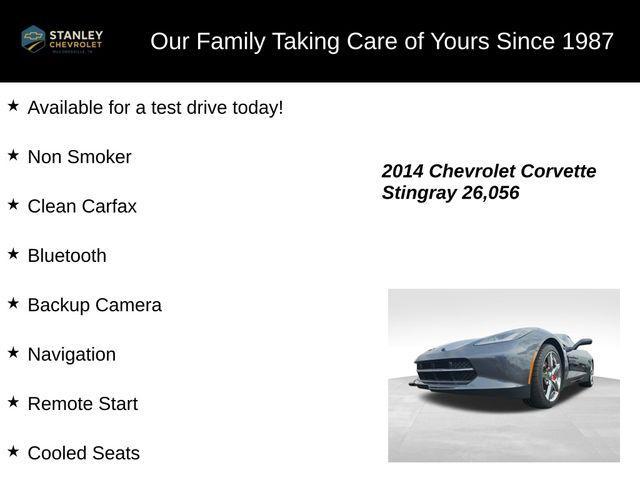 used 2014 Chevrolet Corvette Stingray car, priced at $41,696