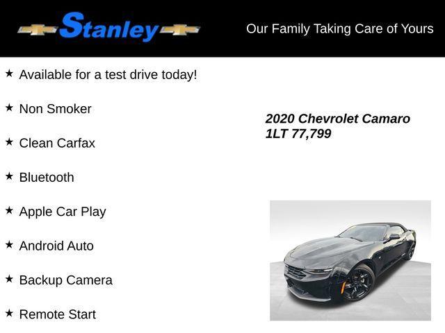 used 2020 Chevrolet Camaro car, priced at $17,140