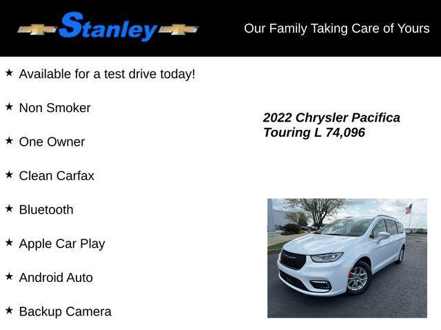 used 2022 Chrysler Pacifica car, priced at $24,945