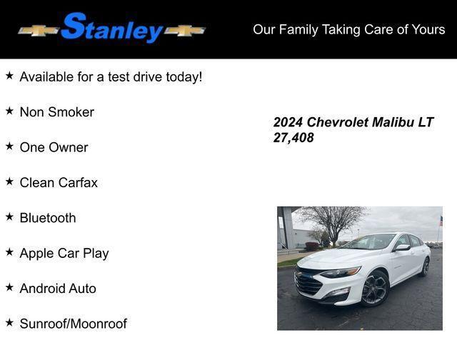 used 2024 Chevrolet Malibu car, priced at $21,998