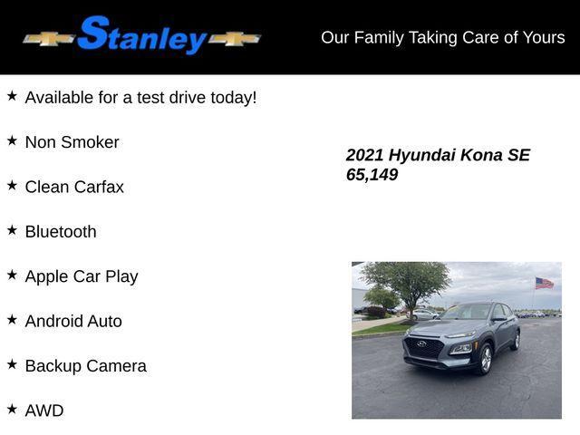 used 2021 Hyundai Kona car, priced at $17,382