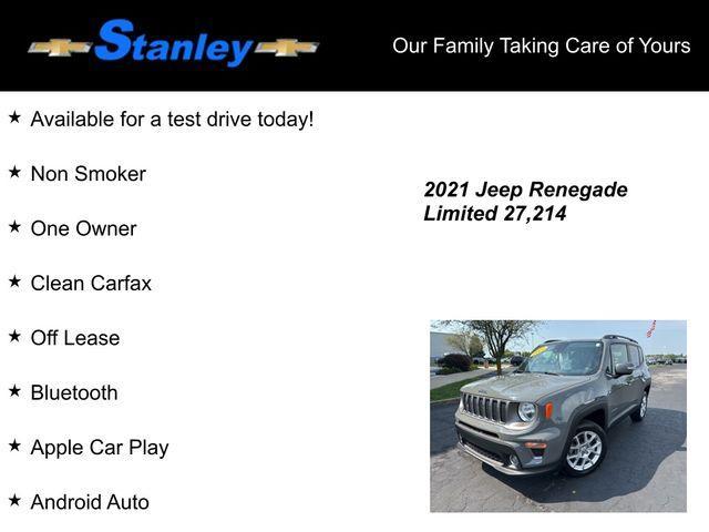 used 2021 Jeep Renegade car, priced at $21,975