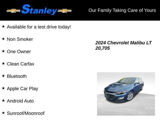 used 2024 Chevrolet Malibu car, priced at $22,424