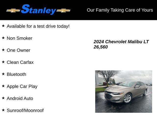 used 2024 Chevrolet Malibu car, priced at $21,996