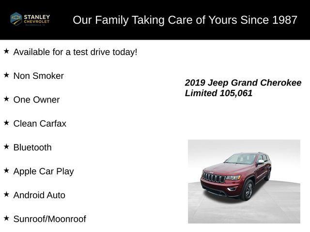 used 2019 Jeep Grand Cherokee car, priced at $17,380