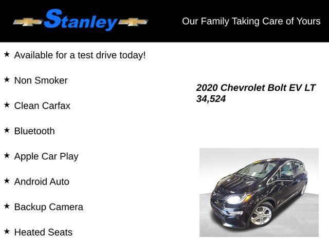 used 2020 Chevrolet Bolt EV car, priced at $15,834