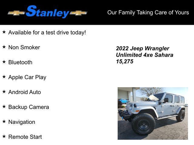 used 2022 Jeep Wrangler Unlimited 4xe car, priced at $37,112