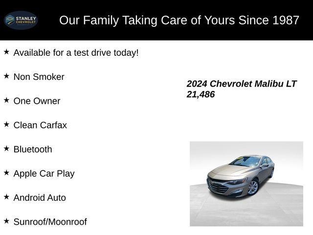 used 2024 Chevrolet Malibu car, priced at $21,950