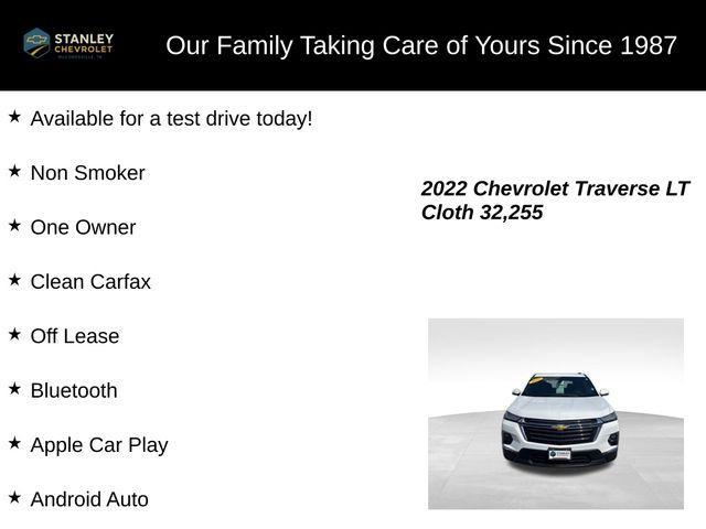 used 2022 Chevrolet Traverse car, priced at $29,765