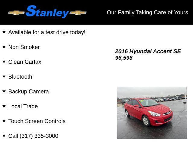 used 2016 Hyundai Accent car, priced at $6,597