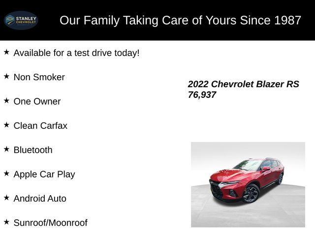 used 2022 Chevrolet Blazer car, priced at $27,396