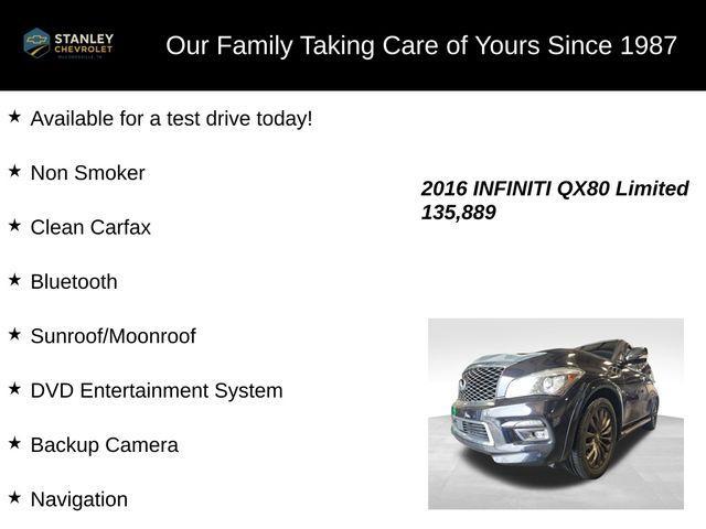 used 2016 INFINITI QX80 car, priced at $15,490