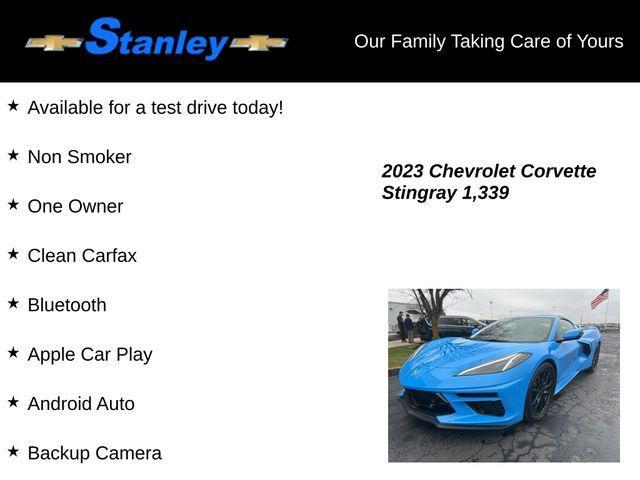 used 2023 Chevrolet Corvette car, priced at $77,990