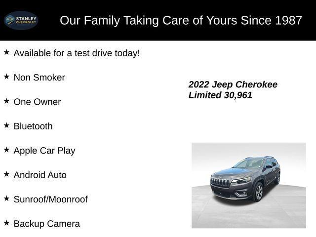 used 2022 Jeep Cherokee car, priced at $24,476