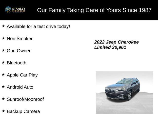 used 2022 Jeep Cherokee car, priced at $25,950