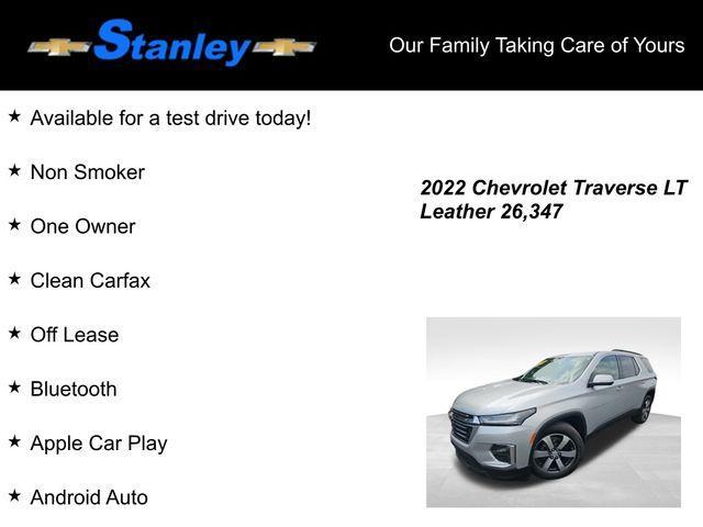 used 2022 Chevrolet Traverse car, priced at $33,430