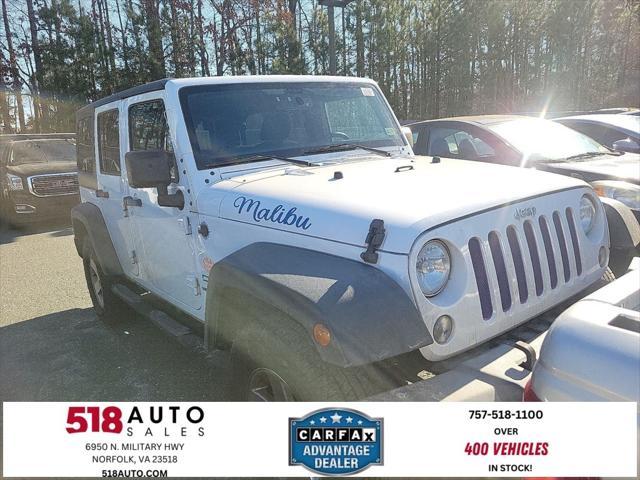 used 2016 Jeep Wrangler Unlimited car, priced at $13,999