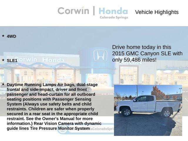 used 2015 GMC Canyon car, priced at $20,500