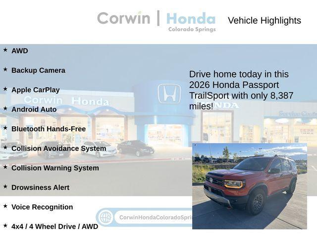 used 2026 Honda Passport car, priced at $44,000