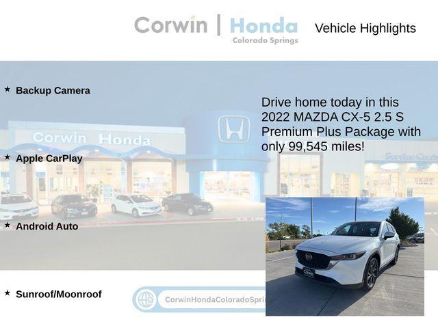 used 2022 Mazda CX-5 car, priced at $18,000