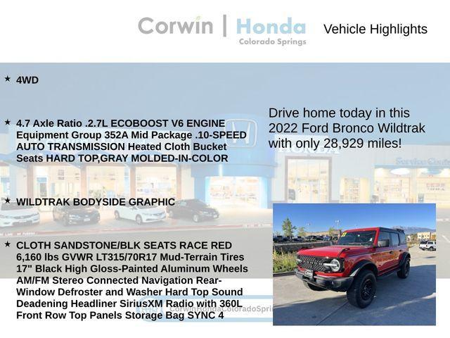 used 2022 Ford Bronco car, priced at $45,900