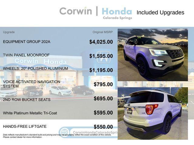 used 2016 Ford Explorer car, priced at $13,500