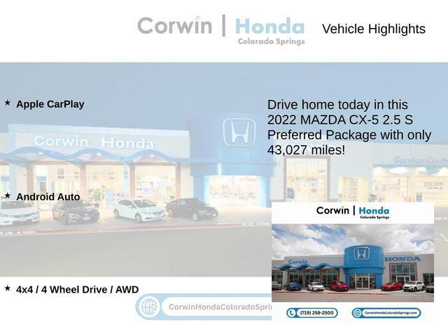 used 2022 Mazda CX-5 car, priced at $22,650