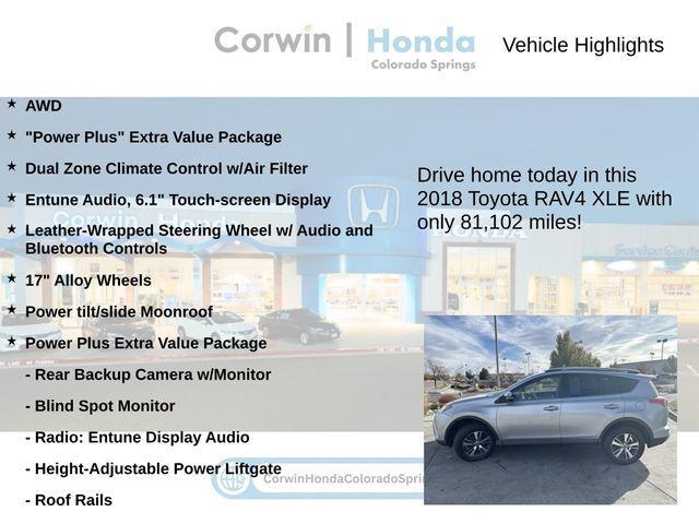 used 2018 Toyota RAV4 car, priced at $21,000