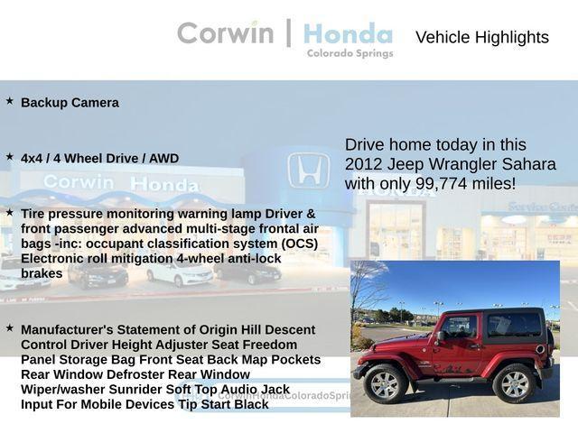 used 2012 Jeep Wrangler car, priced at $14,500