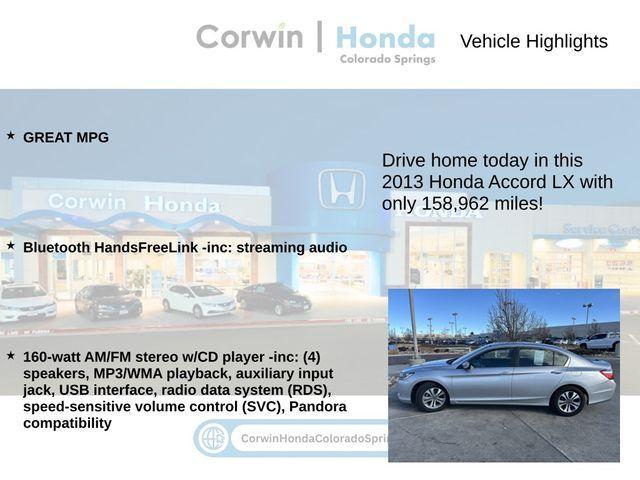 used 2013 Honda Accord car, priced at $9,900