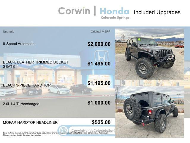 used 2018 Jeep Wrangler Unlimited car, priced at $26,000