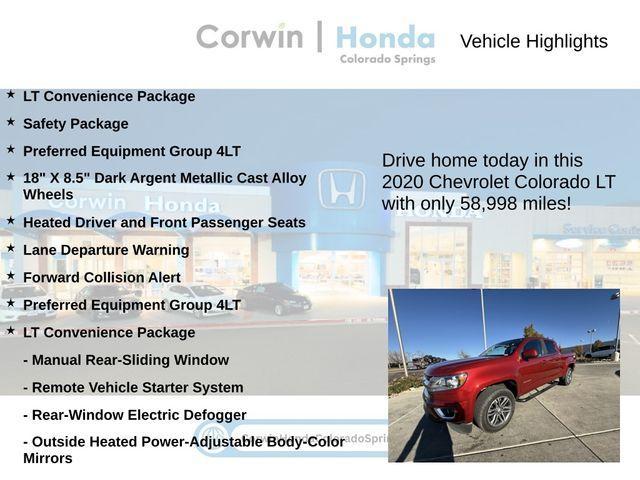 used 2020 Chevrolet Colorado car, priced at $27,500