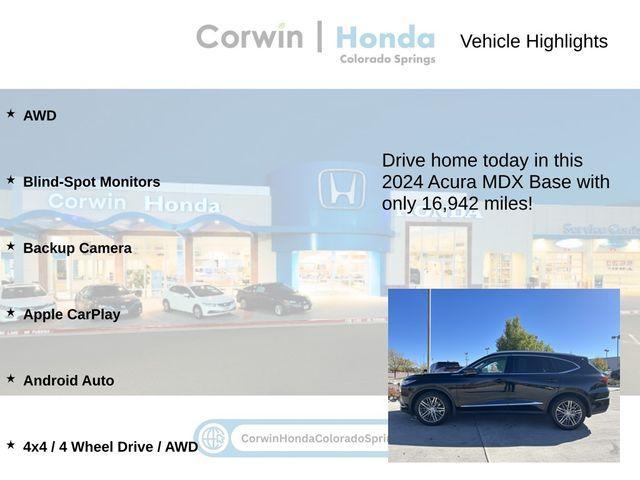 used 2024 Acura MDX car, priced at $49,500