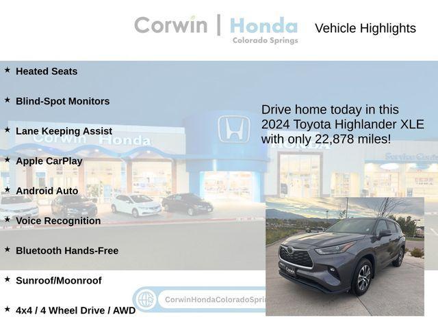 used 2024 Toyota Highlander car, priced at $39,500