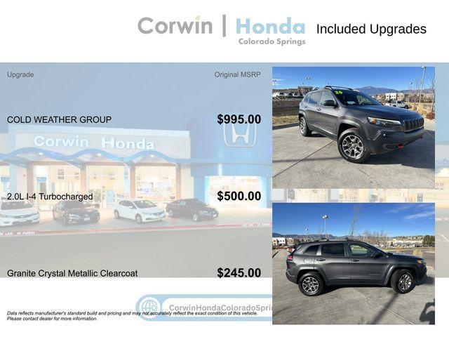 used 2020 Jeep Cherokee car, priced at $19,000