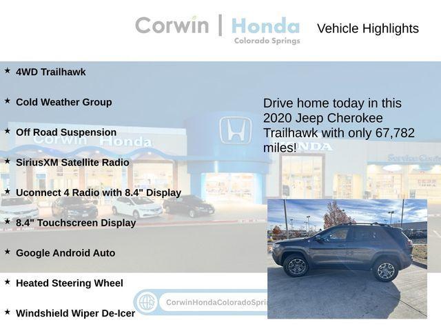 used 2020 Jeep Cherokee car, priced at $19,000